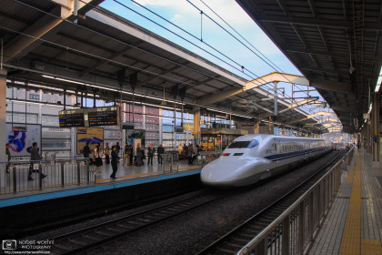 Nozomi Shinkansen Departure, Kyoto Station, Japan Photo