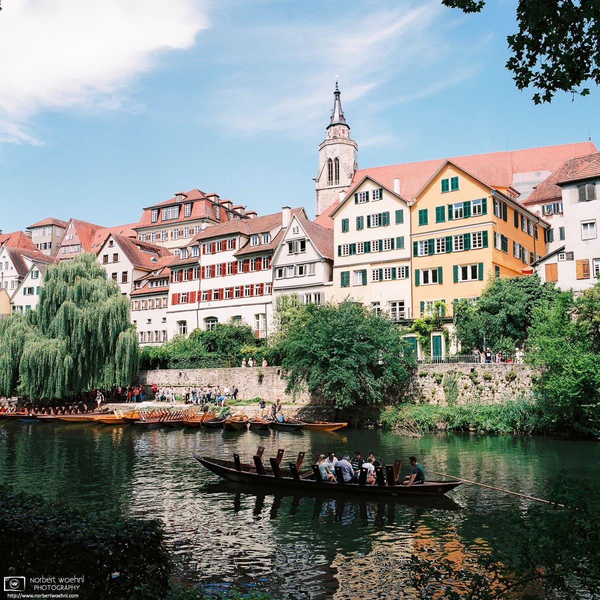 Neckar Waterfront, Tübingen, Germany Photo