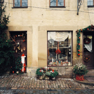 Christmas Decorations, Rothenburg ob der Tauber, Germany Photo