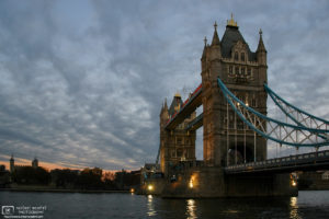 Tower Bridge at dusk, London, England Photo