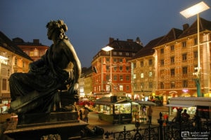 Evening Mood at Hauptplatz, Graz, Austria Photo