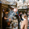Scene from a Yakitori Stand in the traditional Shibamata (柴又) area in the northeast of Tokyo, Japan.