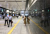 A workday evening scene taken in the underground concourse of Otemachi Station in Tokyo, Japan.
