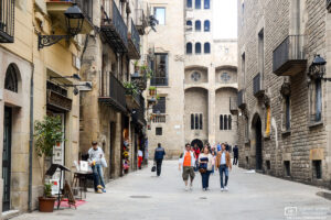 An impression from a walk around Barri Gòtic, the historic center of the old city of Barcelona, Spain.